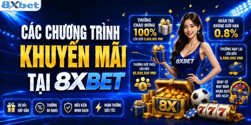 Các chương trình khuyến mãi tại 8XBET