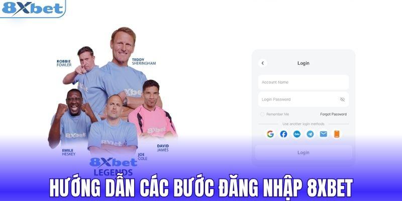 Hướng dẫn các bước đăng nhập 8XBET